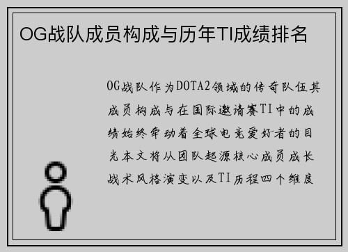 OG战队成员构成与历年TI成绩排名